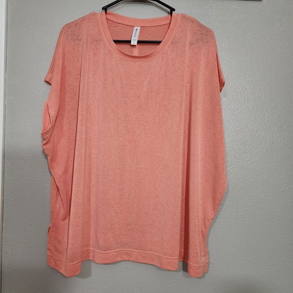 Athleta Tops - Athleta Top Womens 1X Pink Release Tee Slouchy Resort wear Beachy Coastal Travel